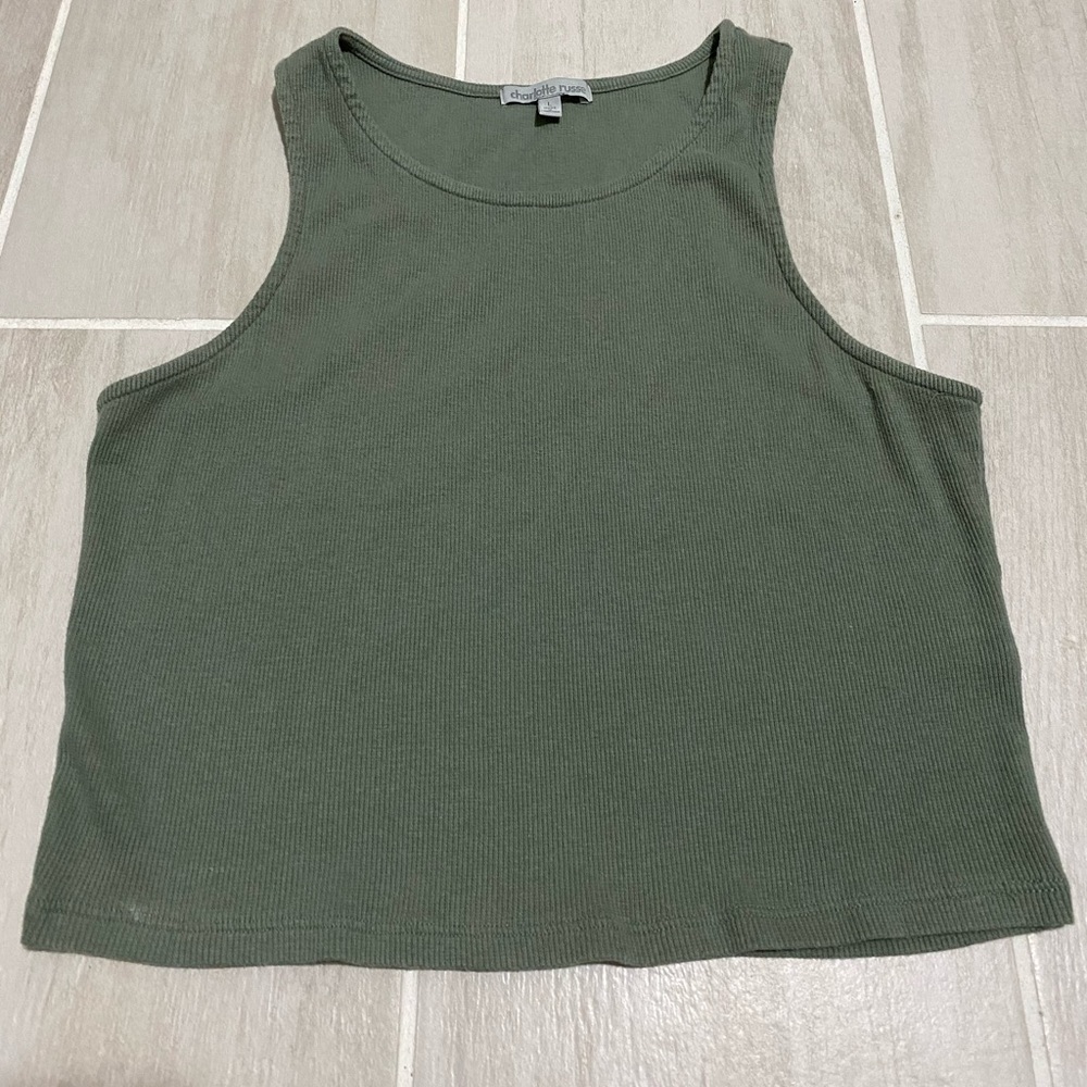 Green Crop top